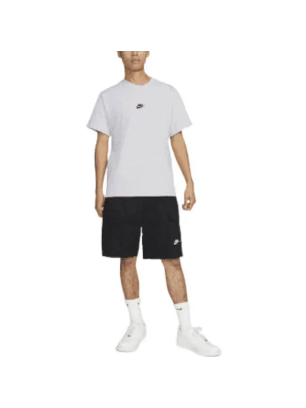 Футболка Men's Nike Solid Color Embroidered Small Label Round Neck Casual Loose Short Sleeve Light — изображение 3 из 4