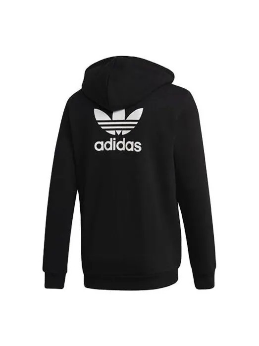 Куртка adidas originals TRF FLC Hoodie Zipper Fleece Lined Stay Warm Hooded Jacket Black — изображение 1 из 4, черный