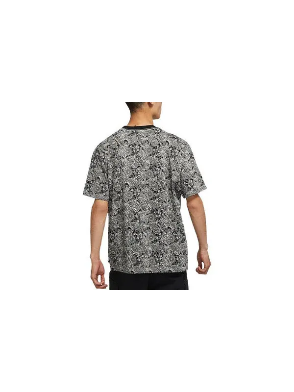 Футболка Men's Nike Curved Teardrop Printing Cotton Short Sleeve Sail White T-Shirt — изображение 2 из 3, мульти