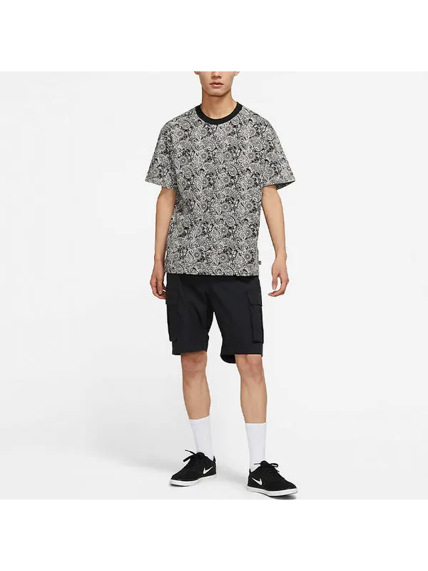 Футболка Men's Nike Curved Teardrop Printing Cotton Short Sleeve Sail White T-Shirt — изображение 3 из 3, мульти
