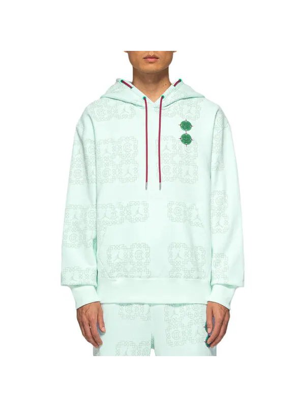 Толстовка Men's Air Jordan x CLOT Crossover China Logo Full Print Pullover Asia Edition Autumn Green — изображение 3 из 4