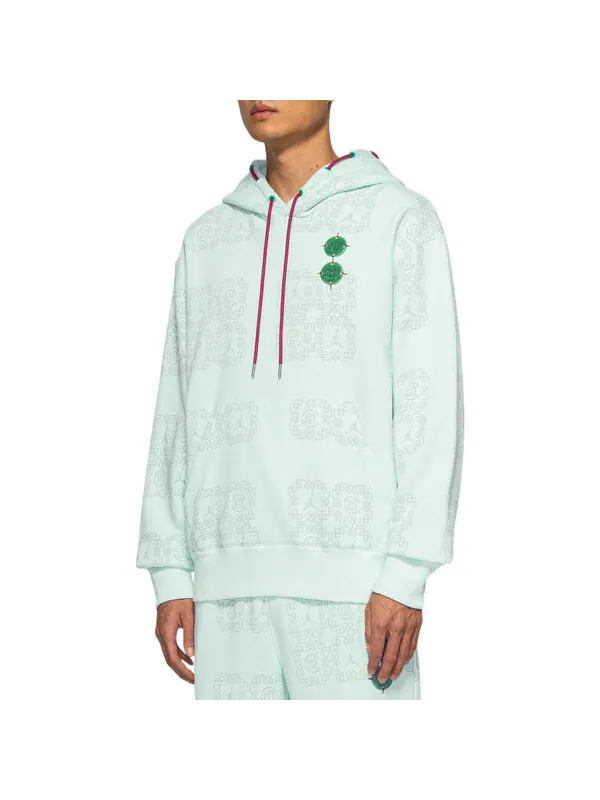 Толстовка Men's Air Jordan x CLOT Crossover China Logo Full Print Pullover Asia Edition Autumn Green — изображение 4 из 4