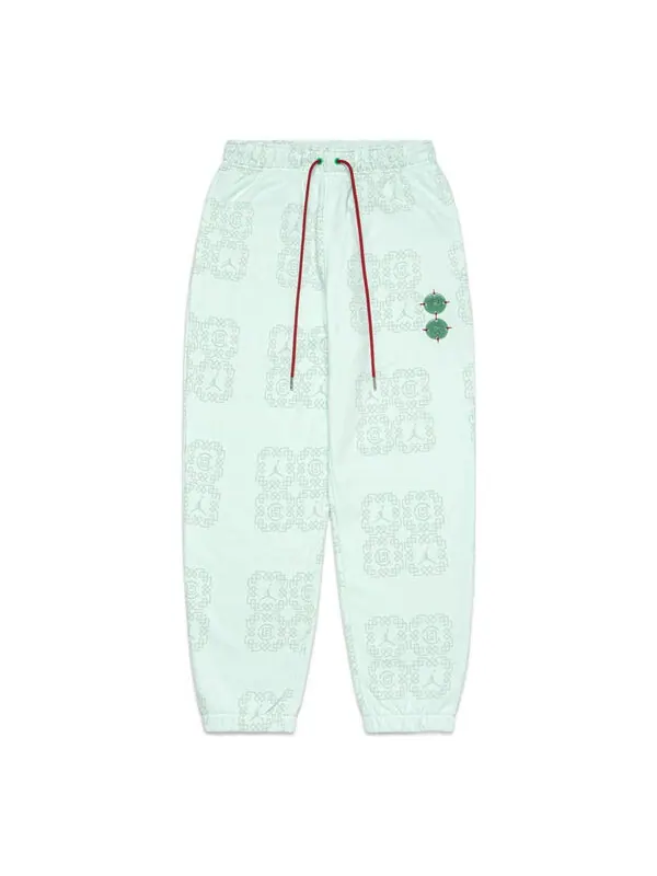Спортивные штаны Air Jordan x CLOT Jade Fleece Sweatpants 'Light Green' — изображение 1 из 4, мульти
