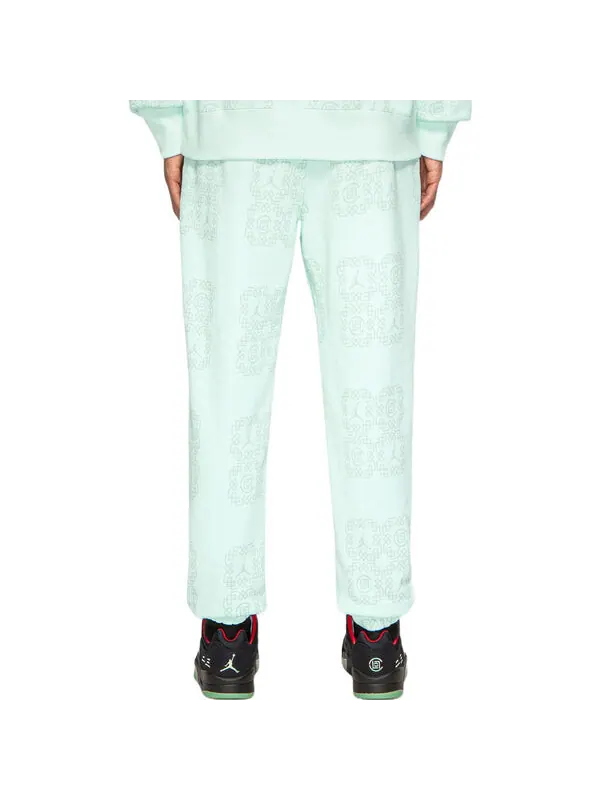 Спортивные штаны Air Jordan x CLOT Jade Fleece Sweatpants 'Light Green' — изображение 4 из 4, мульти