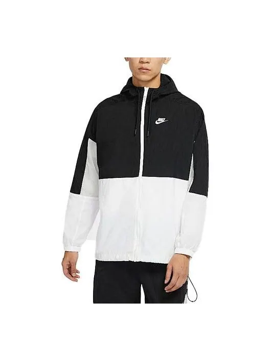 Куртка Men's Nike Casual Sports Windproof Hooded Woven Autumn Colorblock Jacket, цвет colorblock — изображение 1 из 4