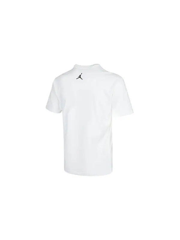 Футболка Men's Air Jordan Pocket Shoes Embroidered Solid Color Round Neck Short Sleeve White T-Shirt — изображение 2 из 4