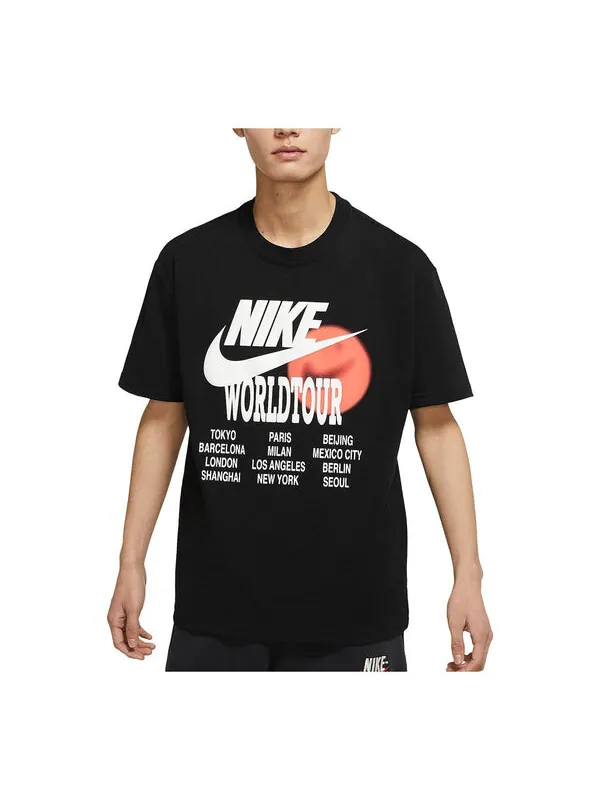 Футболка Nike WorldTour Logo T-Shirts 'Black' — изображение 1 из 4, черный