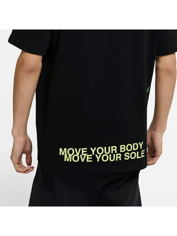 Футболка Nike WorldTour Logo T-Shirts 'Black' — изображение 3 из 4, черный