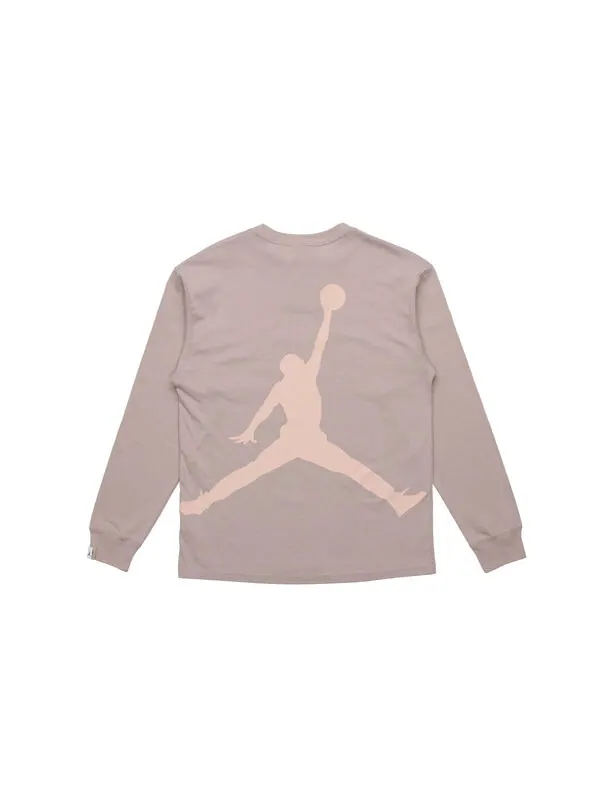 Футболка с логотипом на спине, круглый вырез, свитер с длинными рукавами, Air Jordan — изображение 2 из 4, желтый