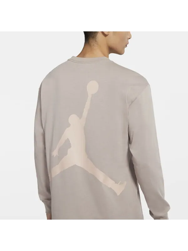 Футболка с логотипом на спине, круглый вырез, свитер с длинными рукавами, Air Jordan — изображение 4 из 4, желтый