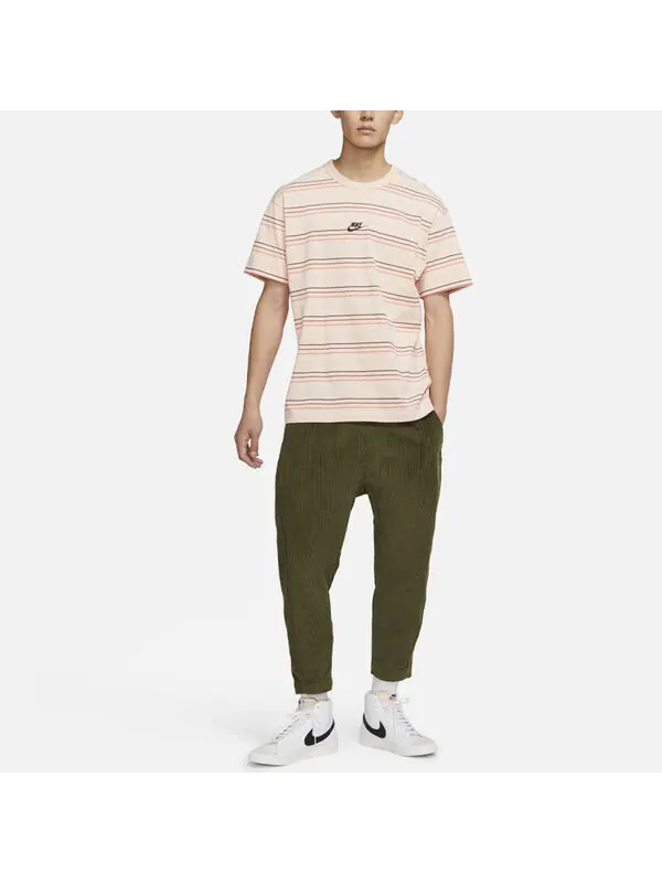 Брюки men's solid color corduroy cone cropped casual pants/trousers green Nike — изображение 3 из 3, зеленый