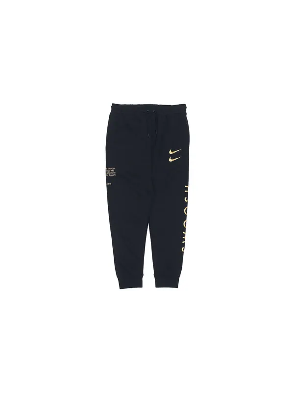 Брюки men's fleece knit printing casual sports pants/trousers/joggers autumn black Nike — изображение 3 из 4, черный