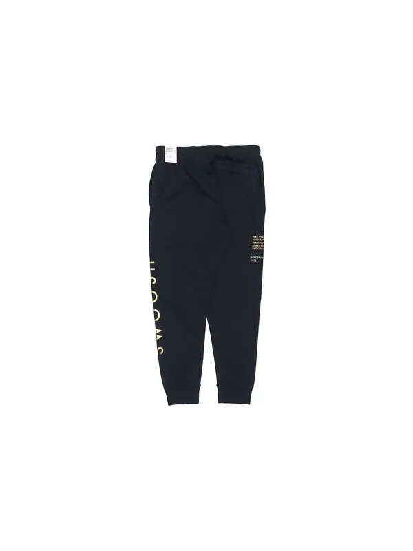 Брюки men's fleece knit printing casual sports pants/trousers/joggers autumn black Nike — изображение 4 из 4, черный