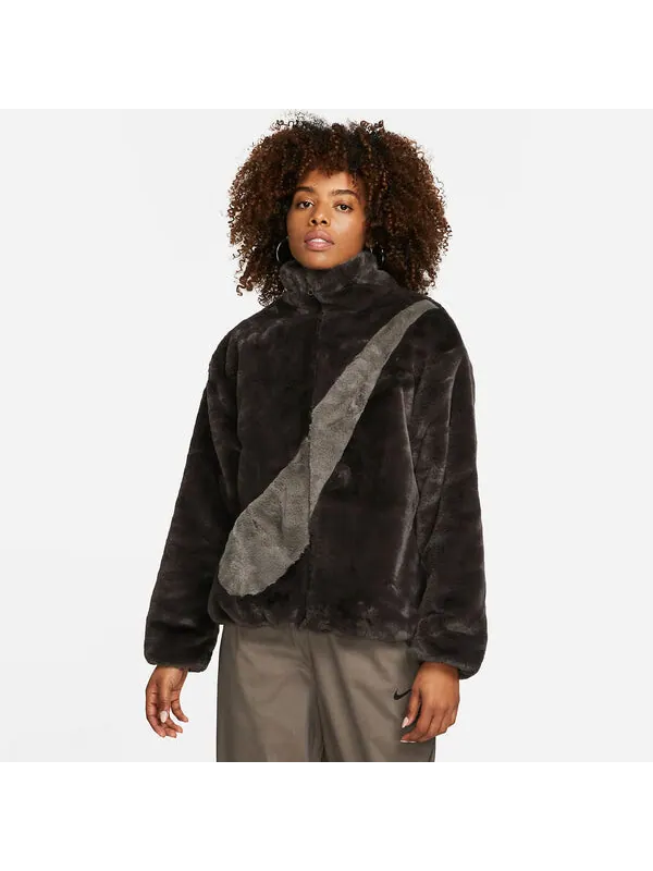 Куртка Nike Faux Fur — изображение 2 из 4, коричневый
