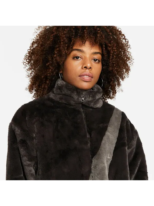 Куртка Nike Faux Fur — изображение 3 из 4, коричневый