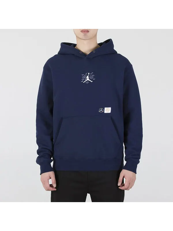 Толстовка Men's Air Jordan CNY New Year's Edition Embroidered Logo Sports Pullover Navy Blue — изображение 3 из 4