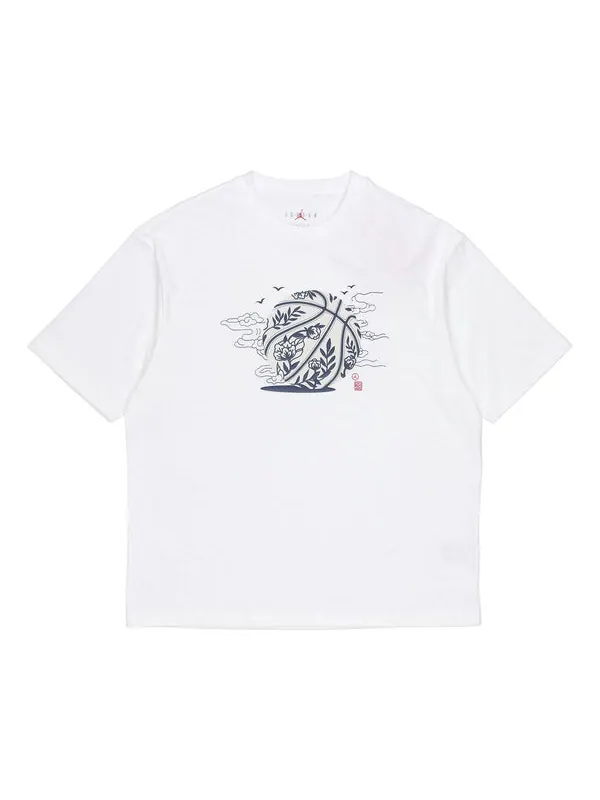 Футболка men's printing round neck pullover short sleeve white t-shirt Air Jordan — изображение 1 из 4, белый