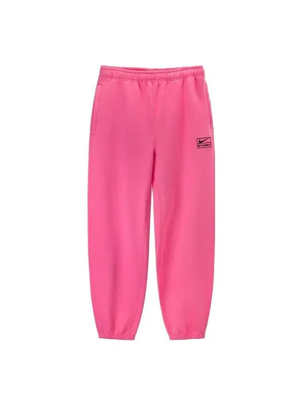 Брюки x stussy sweatpants 'pink black' Nike — изображение 1 из 2, розовый