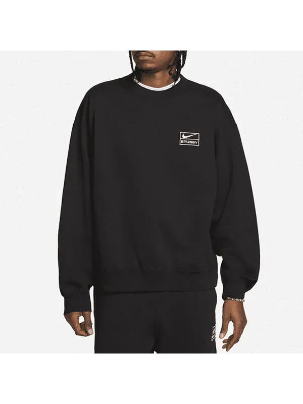 Толстовка Nike x Stussy SS23 Logo Sweatshirt 'Black' — изображение 3 из 4, черный