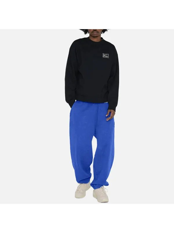 Толстовка Nike Wash Crew Fleece x Stussy (Asia Sizing) 'Black' — изображение 3 из 4, черный