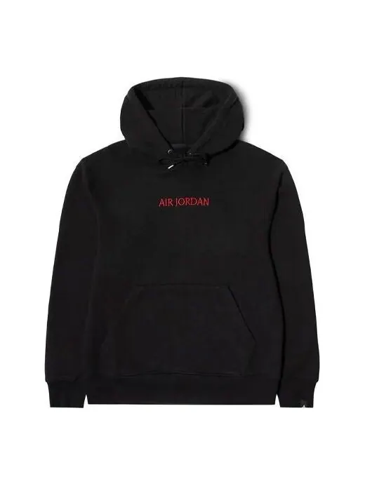 Толстовка Men's Air Jordan Logo Embroidered Sports Black — изображение 1 из 4, черный