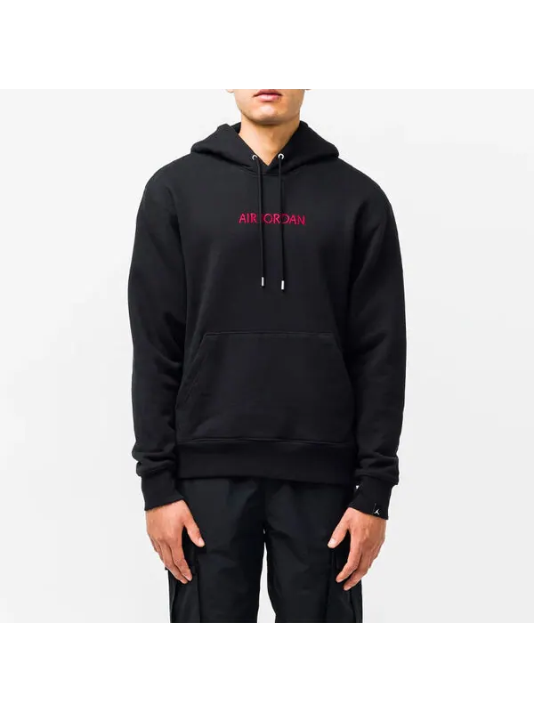 Толстовка Men's Air Jordan Logo Embroidered Sports Black — изображение 2 из 4, черный