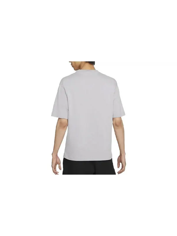 Футболка Men's Air Jordan Casual Solid Color Printing Round Neck Pullover Short Sleeve Light Iron — изображение 2 из 3