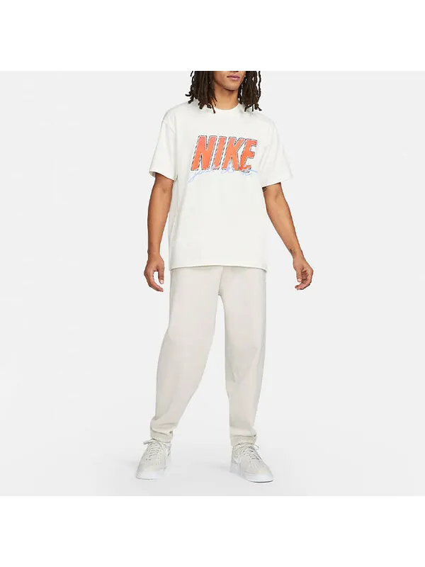 Футболка Nike Sportswear NRG T-Shirt 'White Orange' — изображение 3 из 3, белый/оранжевый