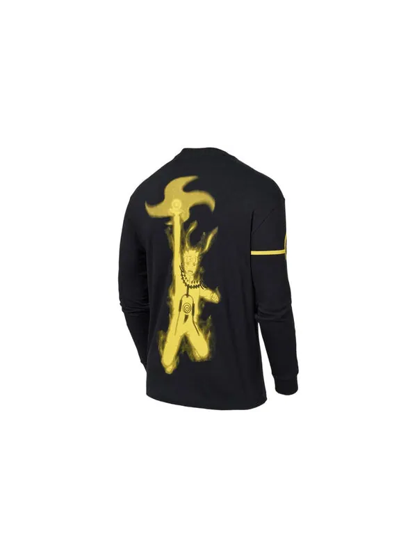 Футболка Nike Jordan Zion 1 x NARUTO Long Sleeve Top 'Black Yellow' — изображение 2 из 4, мульти