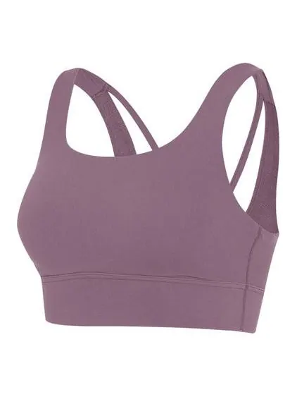 (WMNS) Спортивный бюстгальтер Nike Zenvy Longline Medium-Support Padded Sports Bra 'Violet Dust' — изображение 1 из 2