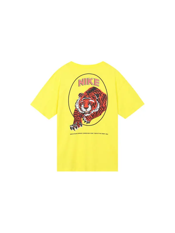 Футболка Men's Nike TIGER Logo Printing Round Neck Short Sleeve Yellow T-Shirt — изображение 2 из 4, мульти