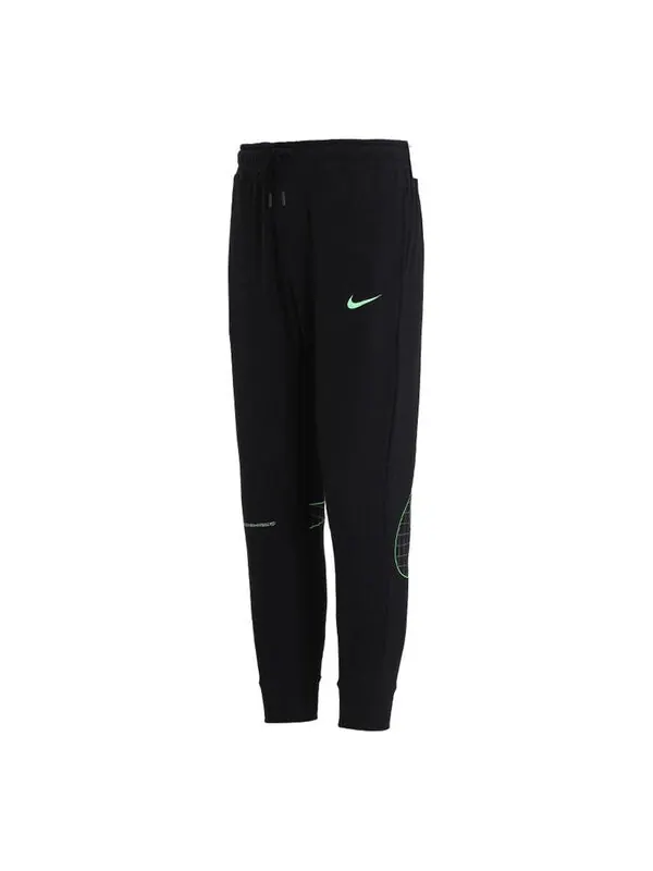 Брюки men's back logo knit black sports pants/trousers/joggers Nike — изображение 1 из 4, черный