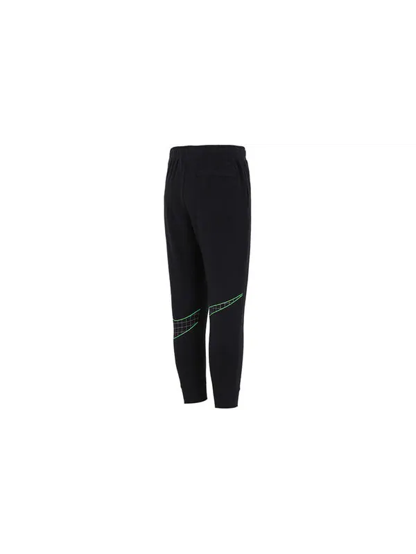 Брюки men's back logo knit black sports pants/trousers/joggers Nike — изображение 2 из 4, черный