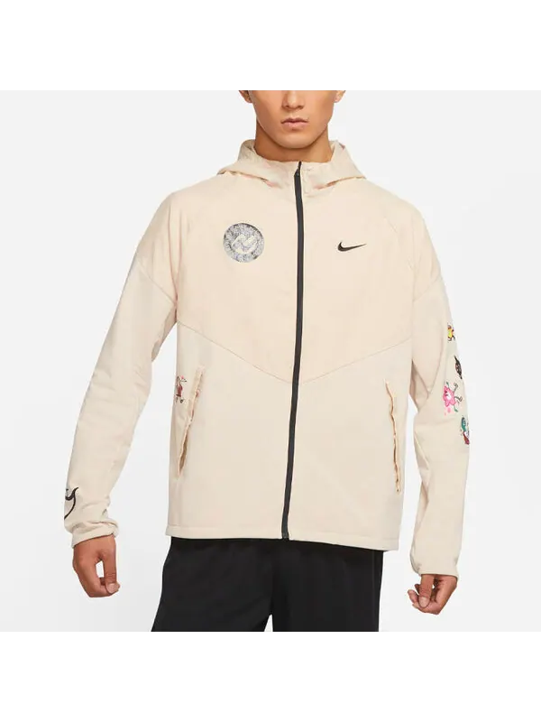Куртка Nike Alphabet Cartoon Pattern Printing Athleisure Casual Sports Hooded Jacket Yellow — изображение 3 из 4, мульти