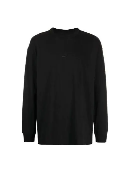 Рубашка sportswear premium essentials long-sleeve shirt 'black' Nike — изображение 1 из 1, черный/черный