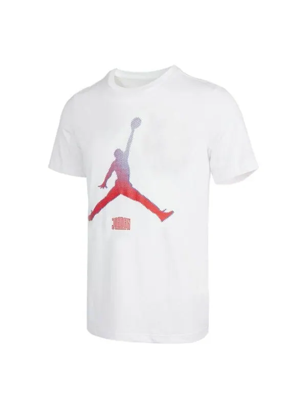 Футболка jumpmanteecrew повседневные спортивные дышащие с принтом с коротким рукавом Air Jordan — изображение 1 из 2, белый