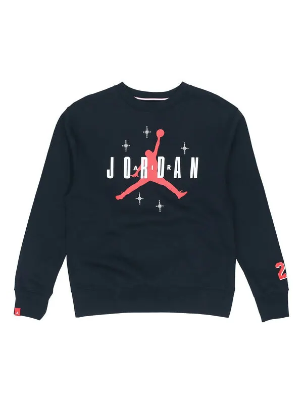 Толстовка Men's Air Jordan Athleisure Casual Sports Round Neck Pullover Black — изображение 1 из 4, черный