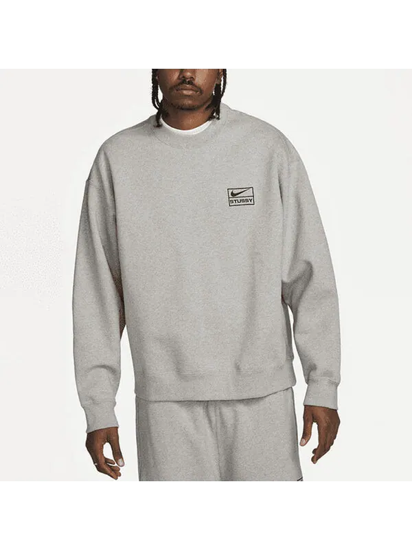 Рубашка x Stussy флисовый экипаж Nike — изображение 3 из 4, темный серый