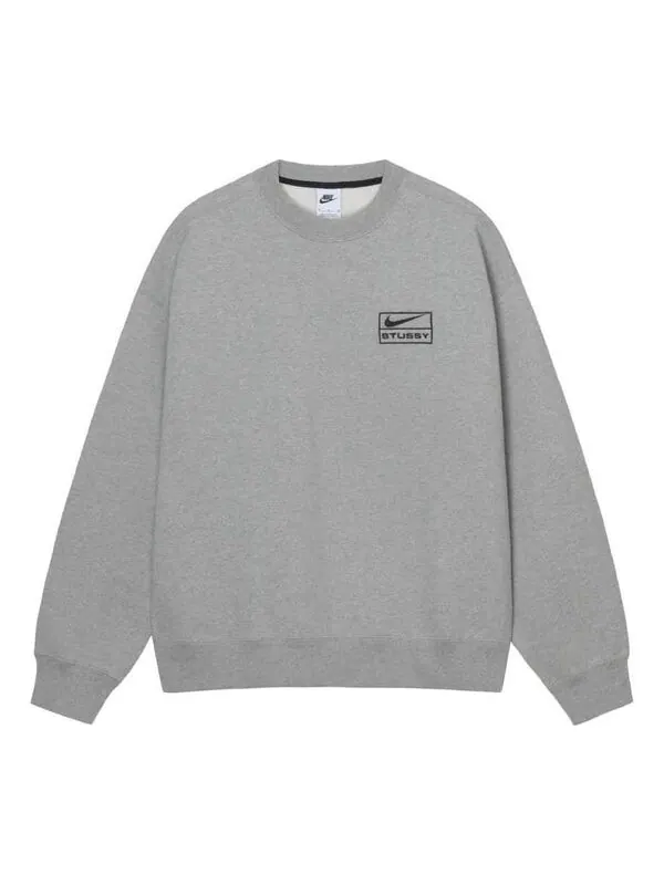 Толстовка Nike Fleece Crew Hoodie x Stussy — изображение 1 из 4, серый