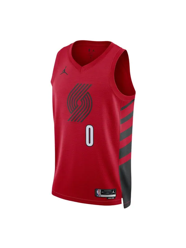 Футболка x nba portland trail blazers statement edition swingman джерси Air Jordan — изображение 1 из 2, красный/белый
