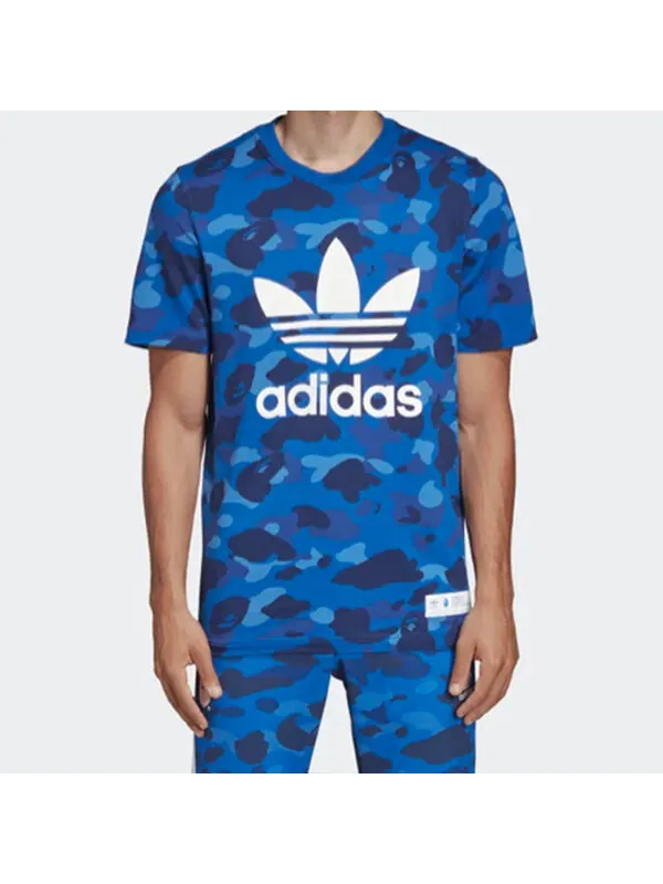 Футболка xa bathing ape adicolor camo футболка Adidas — изображение 4 из 4, синий