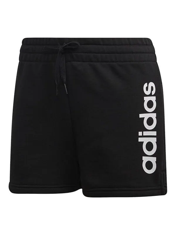 Шорты Essentials линейные шорты с логотипом Adidas — изображение 1 из 4, черный/белый
