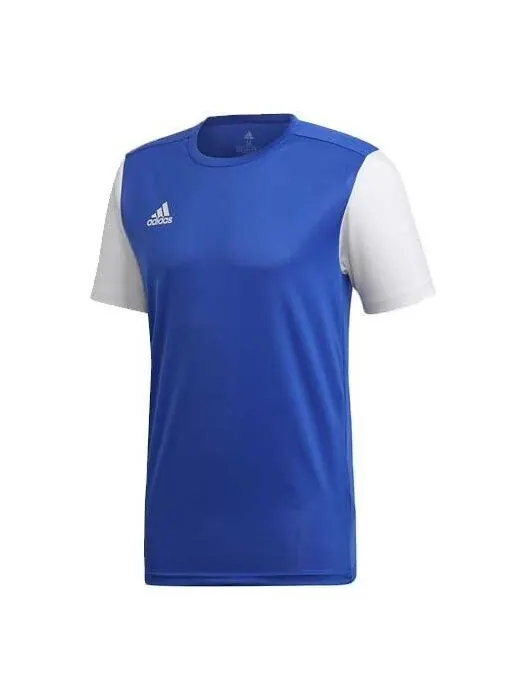 Футболка estro 19 jersey colorblock short sleeve blue white Adidas — изображение 1 из 4, синий/белый