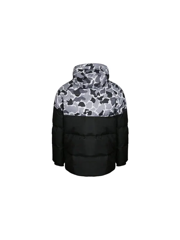 Пуховик adidas Neo COLOR BLOCK JKT Mens Black Down Jacket Thick Cot Running Jas Sport Kleding — изображение 2 из 4, черный