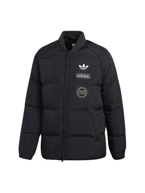 Пуховик adidas originals Graphic JKT Contrasting Colors Windproof Stay Warm Sports Down Jacket Black — изображение 1 из 4
