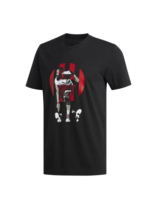 Футболка harden geek up basketball short sleeve black Adidas — изображение 1 из 4, черный