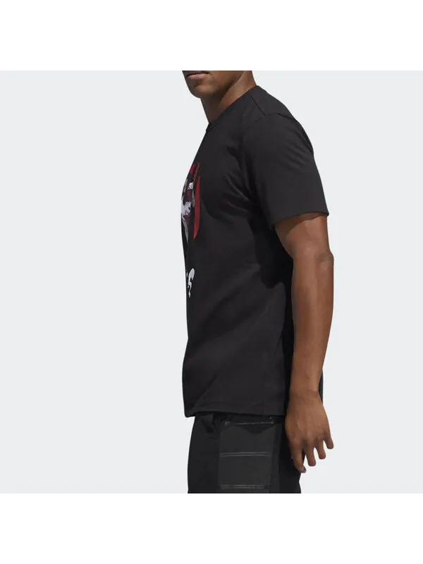 Футболка harden geek up basketball short sleeve black Adidas — изображение 4 из 4, черный