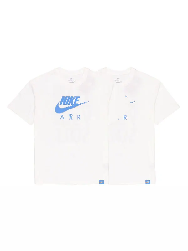 Футболка Men's Nike Alphabet Logo Printing Round Neck Cotton Casual Short Sleeve White T-Shirt — изображение 3 из 4, мульти