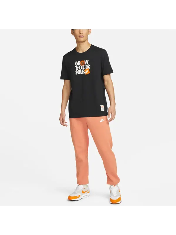 Футболка Nike Sportswear Alphabet Flowers Printing Round Neck Casual Short Sleeve Black — изображение 3 из 4, мульти