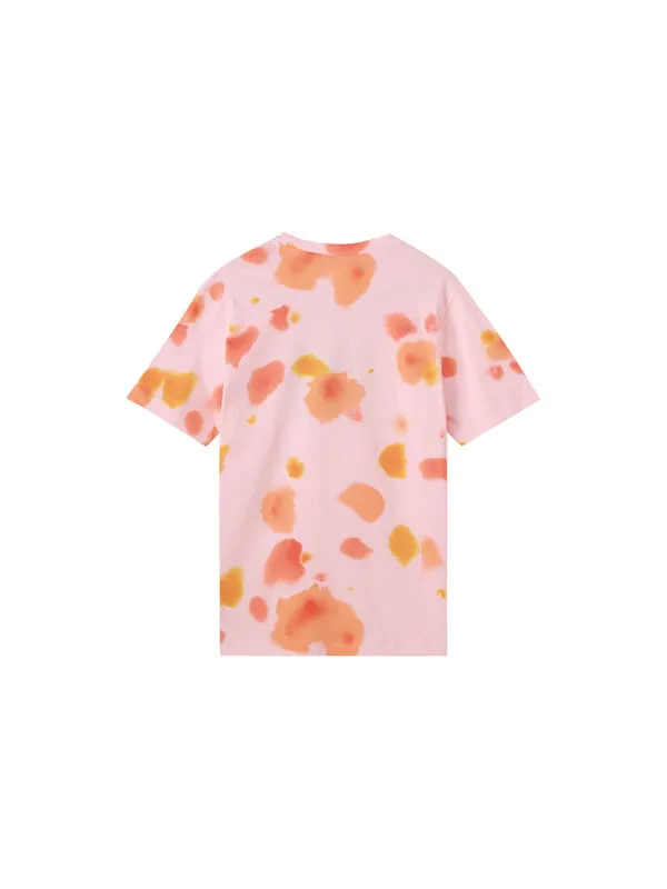 Футболка Men's Nike Tie Dye Geometry Pattern Casual Round Neck Short Sleeve Orange T-Shirt — изображение 2 из 3, мульти